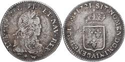 World Coins - France, Louis XV, 1/6 Écu de France, 1721, Paris, réformé, Silver,