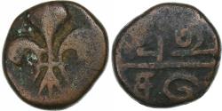 World Coins - French India, Louis XV, Doudou, n.d. (1715-1774), Pondicherry, Bronze,