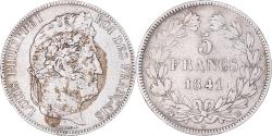 World Coins - Coin, France, Louis-Philippe, 5 Francs, 1841, Strasbourg, , Silver
