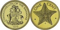 World Coins - Bahamas, Elizabeth II, Cent, 1976, Proof, , Nickel-brass, KM:59