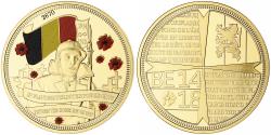 World Coins - Belgium, Medal, Centenaire de la Grande Guerre, 2014, Gold plated copper, Proof