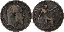 World Coins - Great Britain, Edward VII, 1/2 Penny, 1906, Bronze, , KM:793.2
