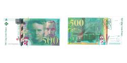 World Coins - France, 500 Francs, Pierre et Marie Curie, 1994, J014326544, AU(55-58)