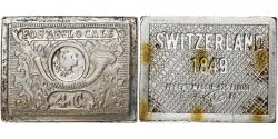 World Coins - France, Timbre, Switzerland, 4 Cent. Poste Locale, Silver,