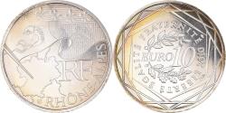 World Coins - France, 10 Euro, Rhône Alpes, Euros des régions, 2010, Paris, , Silver