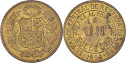World Coins - Coin, Peru, Sol, 1954, , Brass, KM:222