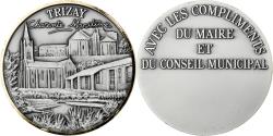 World Coins - France, Medal, Ville de Trizay, Charente Maritime, Silvered Metal, J. Balme