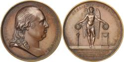 World Coins - France, Medal, Louis XVIII, Politics, Society, War, Andrieu, , Copper