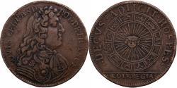 World Coins - France, Token, Administration des Bâtiments du Roi, Louis XIV, Copper