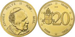 World Coins - Vatican, Token, 20 C, Essai-Trial Jean Paul II, 2005, Brass,