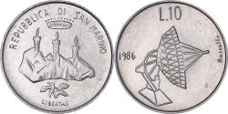 World Coins - Coin, San Marino, 10 Lire, 1986, Rome, , Aluminum, KM:190