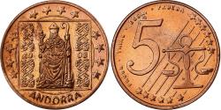 World Coins - Andorra, 5 Centimes, Fantasy Trial Euro, 2003, Copper,
