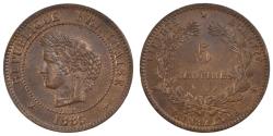 World Coins - Coin, France, Cérès, 5 Centimes, 1883, Paris, , Bronze, KM:821.1