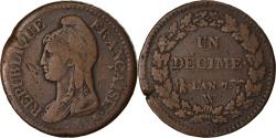 World Coins - Coin, France, Dupré, Decime, AN 7, Lille, , Bronze, KM:644.11