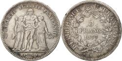 World Coins - Coin, France, Hercule, 5 Francs, 1877, Bordeaux, , Silver, KM:820.2