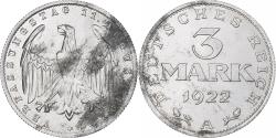 World Coins - Germany, 3 Mark, Weimar Constitution, 1922, Berlin, Aluminum, , KM:29