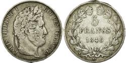 World Coins - Coin, France, Louis-Philippe, 5 Francs, 1846, Strasbourg, , Silver