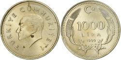 World Coins - Turkey, 1000 Lira, 1990, Copper-Nickel-Zinc, , KM:996