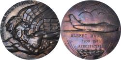 World Coins - France, Medal, Aux Ailes Françaises, Aérospatiale, Aviation, 1974, Delandre