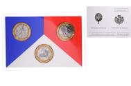 World Coins - Coin, France, Coffret triptyque 3 x 10 frs., 1989, MDP, FDC, 635/2000