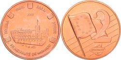 World Coins - Monaco, Medal, 2 C, Essai Trial, 2005, , Copper