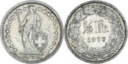 World Coins - Coin, Switzerland, 1/2 Franc, 1957