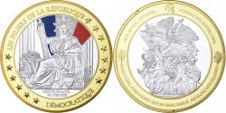 World Coins - France, Medal, Les Piliers de la République, Démocratique, 2010, Copper Gilt