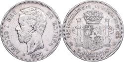 World Coins - Spain, Amadeao I, 5 Pesetas, 1871, Madrid, Silver, , KM:666