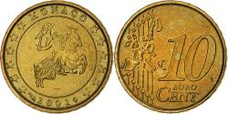 World Coins - Monaco, 10 Centimes, 2001, MDP, Nordic gold,