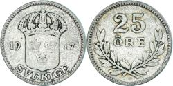 World Coins - Coin, Sweden, 25 Öre, 1917