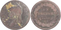 World Coins - Coin, France, Dupré, Decime, AN 8, Metz, , Copper, Gadoury:187a