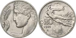 World Coins - Italy, Vittorio Emanuele III, 20 Centesimi, 1913, Rome, Nickel,