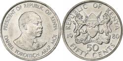 World Coins - Kenya, 50 Cents, 1980, British Royal Mint, Copper-nickel, , KM:19