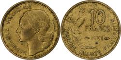 World Coins - France, 10 Francs, Guiraud, 1951, Beaumont - Le Roger, Cupro-Aluminium