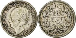 World Coins - Netherlands, Wilhelmina I, 10 Cents, 1937, Silver, , KM:163