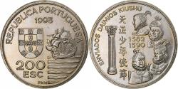 World Coins - Portugal, 200 Escudos, Daimios of Omura, 1993, Lisbon, Copper-nickel,