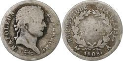 World Coins - France, Demi Franc, 1808, Paris, Silver, , Gadoury:398