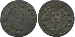 World Coins - France, CHÂTEAU-REGNAULT, François de Bourbon, Double Tournois, Copper