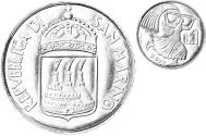 World Coins - Coin, San Marino, Lira, 1973, Rome, FDC, , Aluminum, KM:22