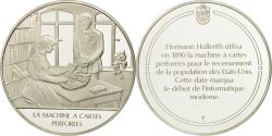 World Coins - France, Medal, La machine à cartes perforées, Sciences & Technologies