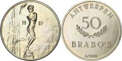 World Coins - Belgium, Token, 50 Brabo's - Antwerpen, 1981, Nickel-brass,