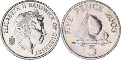 World Coins - Coin, Guernsey, Elizabeth II, 5 Pence, 2003, British Royal Mint,