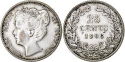 World Coins - Netherlands, Wilhelmina I, 25 Cents, 1906, Silver, , KM:120.2