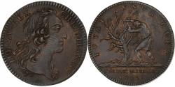 World Coins - France, Token, Louis XV, Parties et Revenus Casuels, 1747, Copper,
