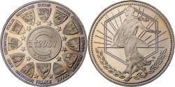 World Coins - France, Medal, L'Europe, La Semeuse, 2001, Copper-nickel,