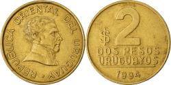 World Coins - Coin, Uruguay, 2 Pesos Uruguayos, 1994, , Aluminum-Bronze, KM:104.1
