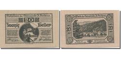 World Coins - Banknote, Austria, St Pankraz, 20 Heller, pont, 1920 UNC(65-70) Mehl:FS 919