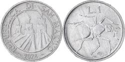World Coins - Coin, San Marino, Lira, 1974, Rome, , Aluminum, KM:30