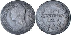 World Coins - France, 5 Centimes, Dupré, AN 5, Paris, Copper, , Gadoury:126