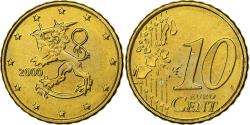 World Coins - Finland, 10 Centimes, 2000, Vantaa, Nordic gold,
